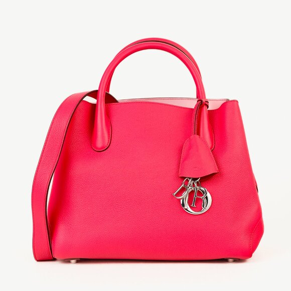 Christian Dior Open Bar Small Pink Supple Grained Calfskin Leather Tote - Picture 1 of 14